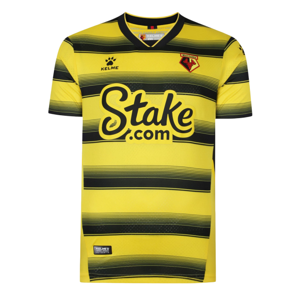Men's Replica Watford Home Soccer Jersey Shirt 2021/22 Kelme
