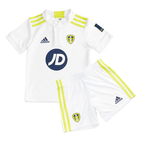 Kids Leeds United Home Soccer Jersey Kit (Jersey+Shorts) 2021/22 Adidas