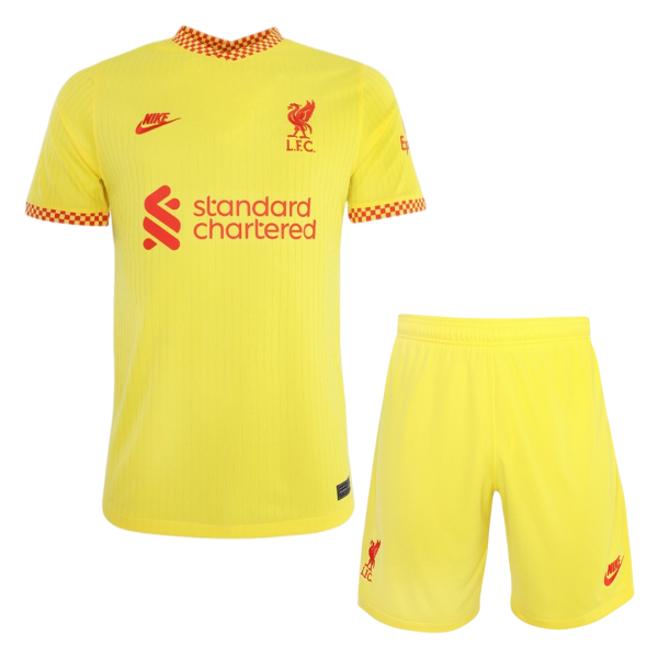 Men's Replica Liverpool Third Away Soccer Jersey Kit (Jersey+Shorts) 2021/22 Nike