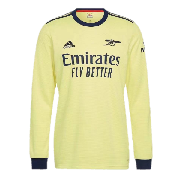 Men's Replica Arsenal Away Long Sleeves Soccer Jersey Shirt 2021/22 Adidas