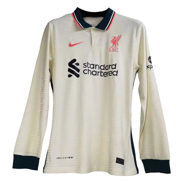 Men's Authentic Liverpool Away Soccer Long Sleeves Jersey Shirt 2021/22 Nike