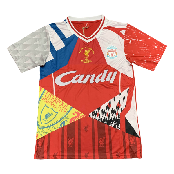 Men's Retro 2005 Liverpool Commemorative Soccer Jersey Shirt