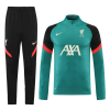 Men's Liverpool Zipper Tracksuit Sweat Shirt Kit (Top+Trousers) 2021/22 Nike