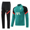 Men's Liverpool Zipper Tracksuit Sweat Shirt Kit (Top+Trousers) 2021/22 Nike