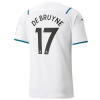 Men's Replica DE BRUYNE #17 Manchester City Away Soccer Jersey Shirt 2021/22 Puma