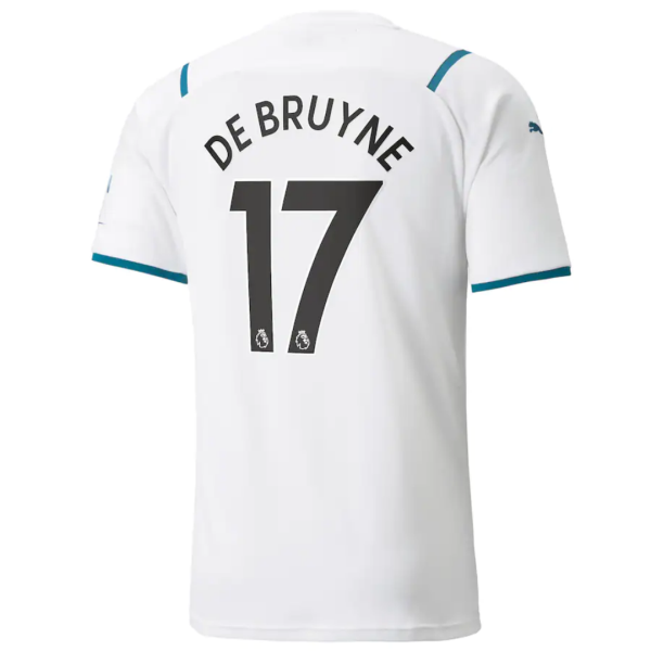 Men's Replica DE BRUYNE #17 Manchester City Away Soccer Jersey Shirt 2021/22 Puma