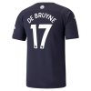 Men's Replica Kevin De Bruyne #17 Manchester City Third Away Soccer Jersey Shirt 2021/22 Puma