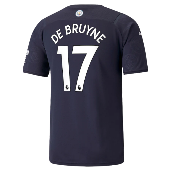 Men's Replica Kevin De Bruyne #17 Manchester City Third Away Soccer Jersey Shirt 2021/22 Puma