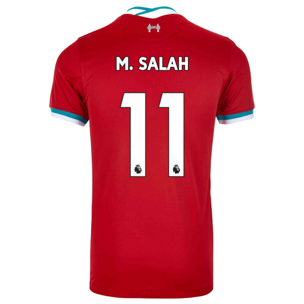 Men's Replica Mohamed Salah #11 Liverpool Home Soccer Jersey Shirt 2020/21 Nike