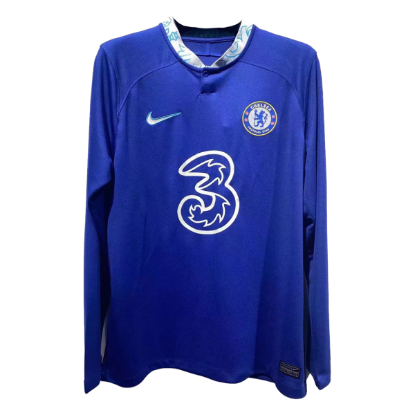 Men's Replica Chelsea Home Long Sleeves Soccer Jersey Shirt 2022/23 Nike