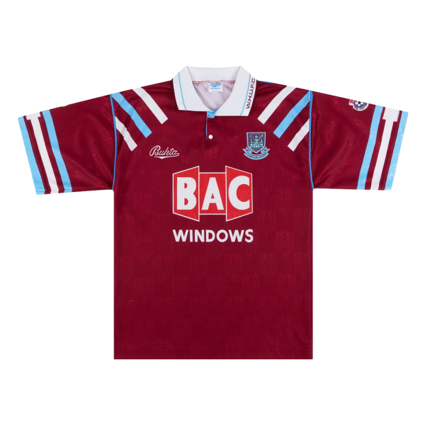 Men's Retro 1991/92 West Ham United Home Soccer Jersey Shirt