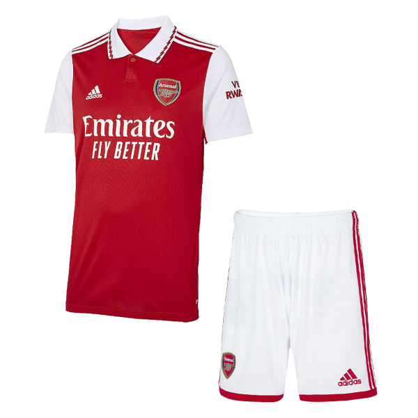 Men's Replica Arsenal Home Soccer Jersey Kit (Jersey+Shorts) 2022/23 Adidas