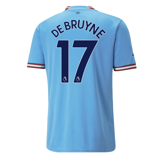 Men's Replica DE BRUYNE #17 Manchester City Home Soccer Jersey Shirt 2022/23 Puma