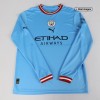Men's Replica Manchester City Home Long Sleeves Soccer Jersey Shirt 2022/23 Puma