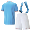 Men's Replica Manchester City Home Soccer Jersey Whole Kit (Jersey+Shorts+Socks) 2022/23 Puma
