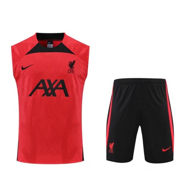 Men's Liverpool Soccer Sleeveless Training Kit (Top+Shorts) 2022/23 Nike