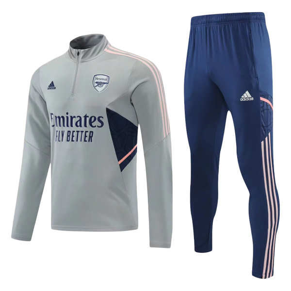 Men's Arsenal Zipper Tracksuit Sweat Shirt Kit (Top+Trousers) 2022/23 Adidas
