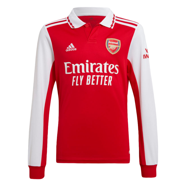 Men's Replica Arsenal Home Long Sleeves Soccer Jersey Shirt 2022/23 Adidas