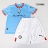Kids Manchester City Home Soccer Jersey Kit (Jersey+Shorts) 2022/23 Puma
