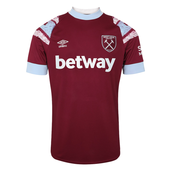 Men's Replica West Ham United Home Soccer Jersey Shirt 2022/23 Umbro
