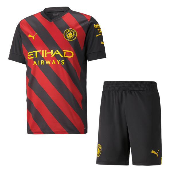 Men's Replica Manchester City Away Soccer Jersey Kit (Jersey+Shorts) 2022/23 Puma