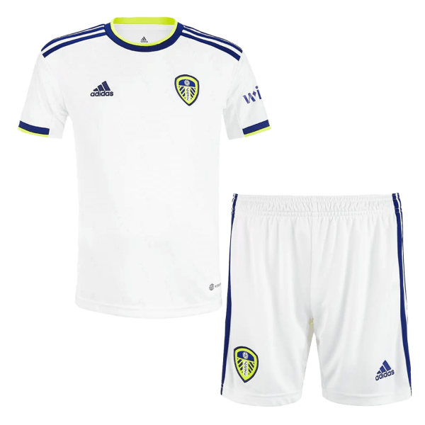 Kids Leeds United Home Soccer Jersey Kit (Jersey+Shorts) 2022/23 Adidas