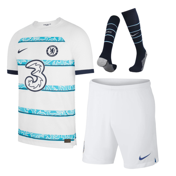 Men's Replica Chelsea Away Soccer Jersey Whole Kit (Jersey+Shorts+Socks) 2022/23 Nike
