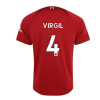 Men's Replica VIRGIL #4 Liverpool Home Soccer Jersey Shirt 2022/23 Nike