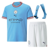 Kids Manchester City Home Soccer Jersey Whole Kit (Jersey+Shorts+Socks) 2022/23 Puma