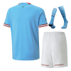 Kids Manchester City Home Soccer Jersey Whole Kit (Jersey+Shorts+Socks) 2022/23 Puma
