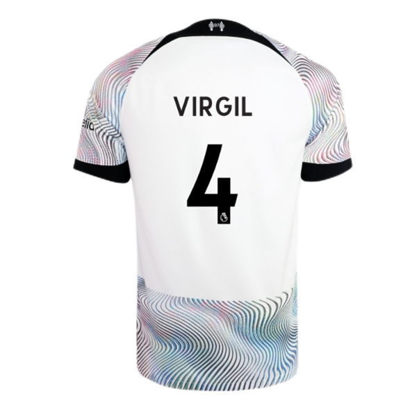 Men's Authentic VIRGIL #4 Liverpool Away Soccer Jersey Shirt 2022/23 Nike