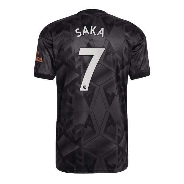 Men's Replica SAKA #7 Arsenal Away Soccer Jersey Shirt 2022/23 Adidas