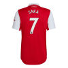 Men's Authentic SAKA #7 Arsenal Home Soccer Jersey Shirt 2022/23 Adidas