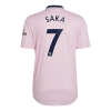 Men's Authentic SAKA #7 Arsenal Third Away Soccer Jersey Shirt 2022/23 Adidas