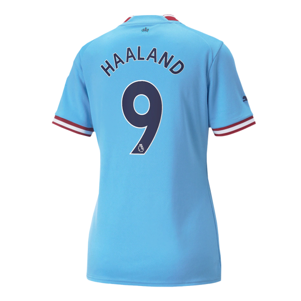 Women's Replica HAALAND #9 Manchester City Home Soccer Jersey Shirt 2022/23 Puma