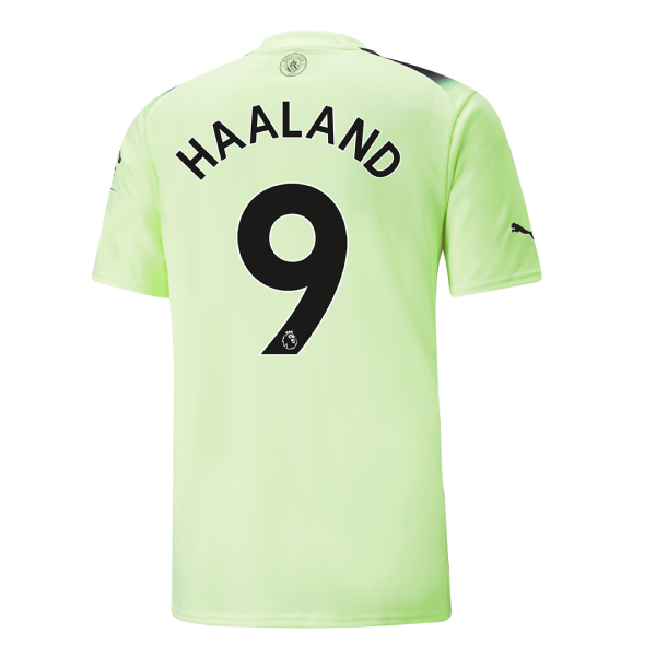 Men's Replica HAALAND #9 Manchester City Third Away Soccer Jersey Shirt 2022/23 Puma