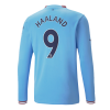 Men's Authentic HAALAND #9 Manchester City Home Soccer Long Sleeves Jersey Shirt 2022/23 Puma