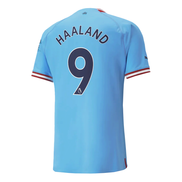 Men's Authentic HAALAND #9 Manchester City Home Soccer Jersey Shirt 2022/23 Puma