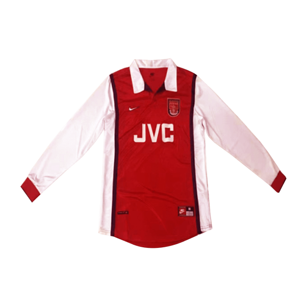 Men's Retro 1998/99 Replica Arsenal Home Long Sleeves Soccer Jersey Shirt Nike