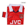 Men's Retro 1998/99 Replica Arsenal Home Long Sleeves Soccer Jersey Shirt Nike