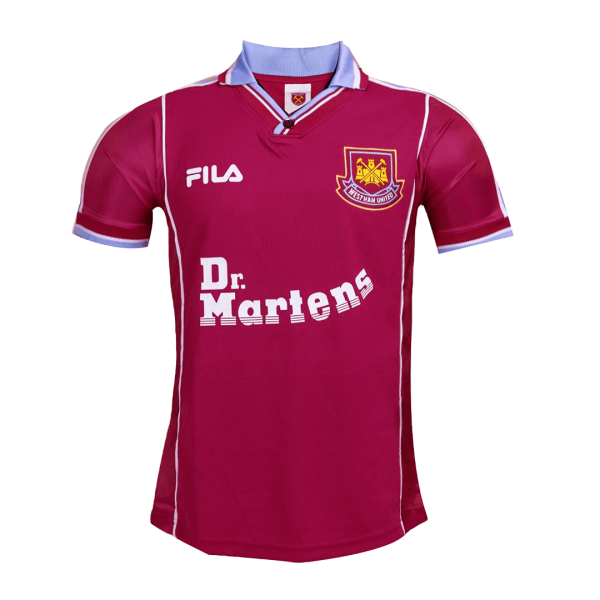 Men's Retro 1999/1 West Ham United Home Soccer Jersey Shirt