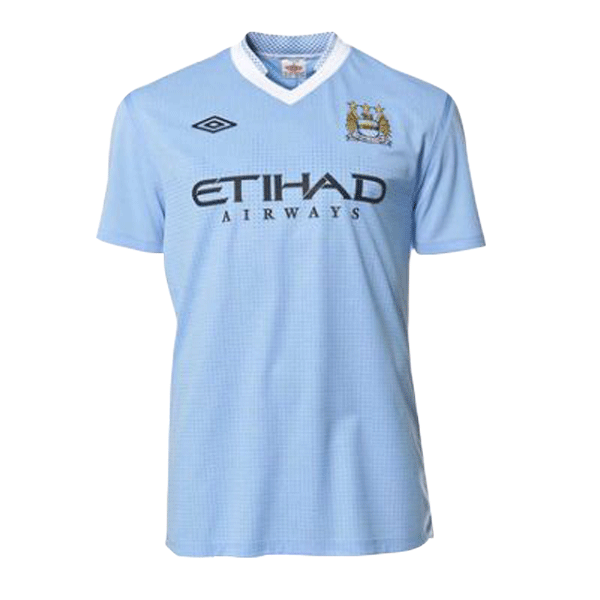 Men's Retro 2011/12 Manchester City Home Soccer Jersey Shirt Umbro