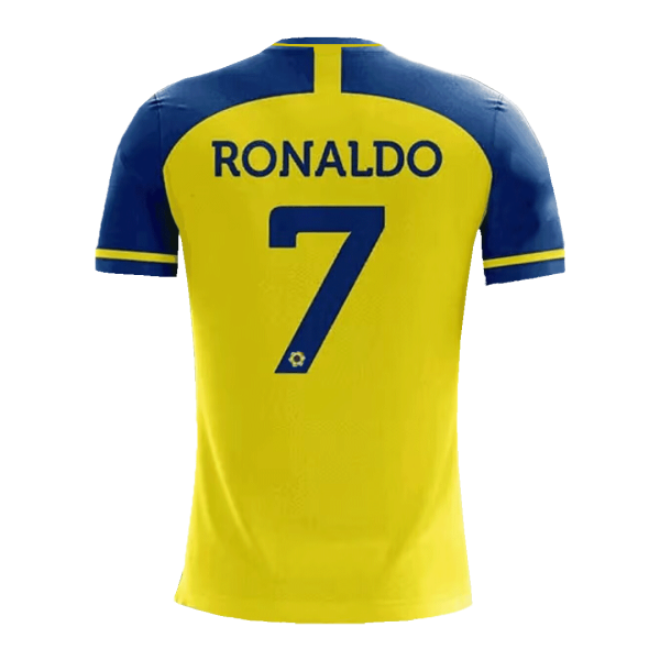 Men's Replica RONALDO #7 Al Nassr Home Soccer Jersey Shirt 2022/23 Duneus