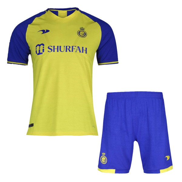 Men's Replica Al Nassr Home Soccer Jersey Kit (Jersey+Shorts) 2022/23 Duneus