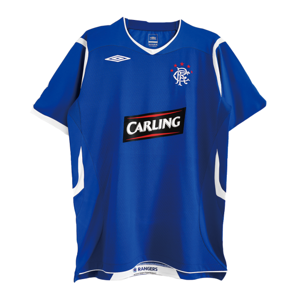 Men's Retro 2008/09 Glasgow Rangers Home Soccer Jersey Shirt Umbro