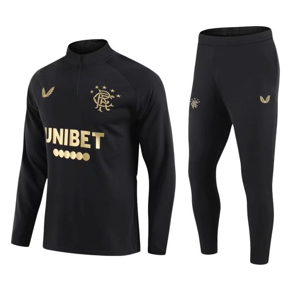 Men's Glasgow Rangers Zipper Tracksuit Sweat Shirt Kit (Top+Trousers) 2021/22 Castore