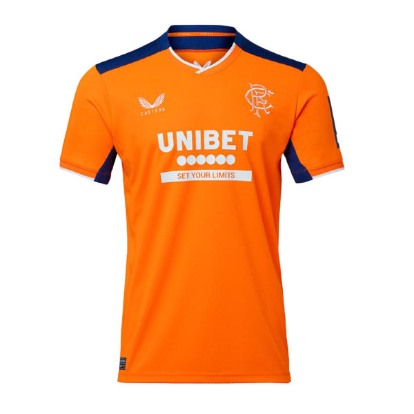 Men's Replica Glasgow Rangers Third Away Soccer Jersey Shirt 2022/23 Castore