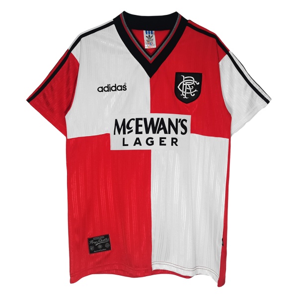Men's Retro 1995/96 Glasgow Rangers Away Soccer Jersey Shirt Adidas