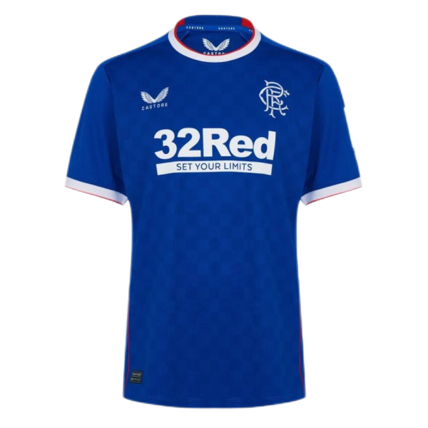 Men's Replica Glasgow Rangers Home Soccer Jersey Shirt 2022/23 Castore
