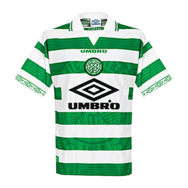 Men's Retro 1998/99 Celtic Home Soccer Jersey Shirt Umbro